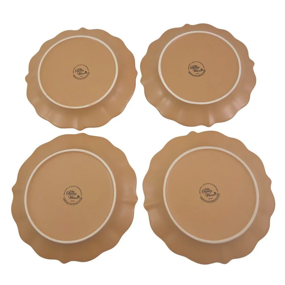 The Pioneer Woman Paige Crackle Glaze Amber Salad Luncheon Plates – Set of 4